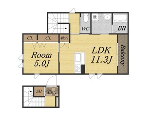 ＨＥＢＥＬ　ＭＡＩＳＯＮ鴻池の物件間取画像